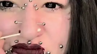 septum strech Big ring #septumpiercing #nosepiercing #piercing