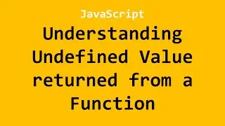 Understanding Undefined Value returned from a Function JavaScript Example No. 1