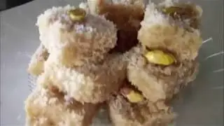 Coconut Burfi Recipe/   Kopra Pak Fresh Coconut Fudge HEALTHY SWEET 1