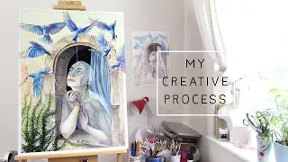 MY ENTIRE CREATIVE PROCESS : From Sketch to Full Painting
