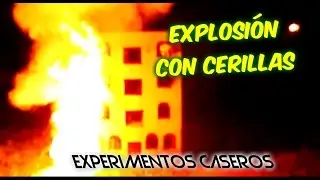 [400fps] Gran explosión y volcán de fuego con fósforos. [Experimentos caseros]