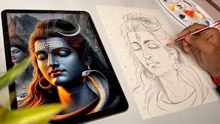 Draw With Me - Lord Shiva Drawing,  Mahadev Drawing,  Outline Tutorial 😍