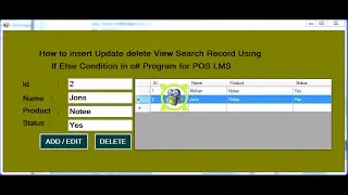 C# Tutorial for Product Insert Update Delete View Search in inventory management system (POS) Part-6