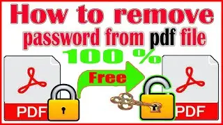 How to remove password from pdf file - small pdf password remover