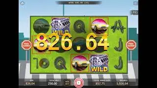 Muscle Cars Slot Machine - 18 Free Spins and Big Win!