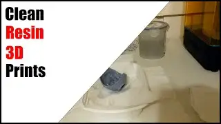 Clean resin 3d prints