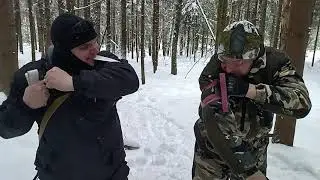 Жгут Ленинградец , наложение на руку и на ногу зимой.