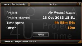 Free Plugin - HOFA 4U ProjectTime