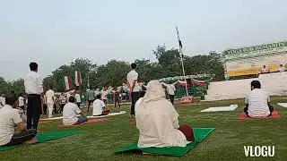 Yoga🧘😍 in AMU athletic ground