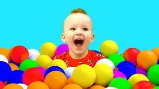 Yarik Plays with Toys for Kids in a Giant Indoor Playground