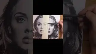 Adele Half Pencil Portrait #art #portrait #pencil #artshort