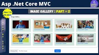 How to Design Image Gallery in ASP.NET CORE MVC | Image Gallery in aspnet Core | Download and Delete
