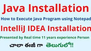 #2 How to Install Java in Telugu | IntelliJ IDEA Installation in Telugu| Java Installation in Telugu