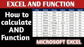 Excel AND function | MS Excel - AND Function | Using the Powerful AND Function in Excel