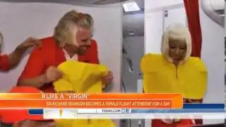 Virgin Airlines' Richard Branson dresses in drag