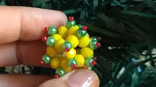Christmas Decoration Ball ,  DIY Christmas Craft , Christmas Ornaments / Beaded Ball