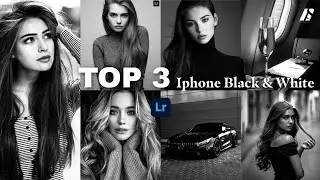 TOP 3 IPHONE BLACK AND WHITE PRESETS FREE DNG XMP DOWNLOAD - Lightroom Mobile