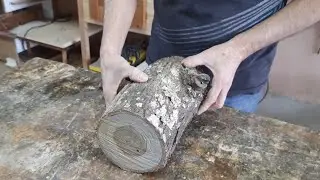 Uma tora de ipê e um projeto muito usado antigamente. Marcenaria criativa