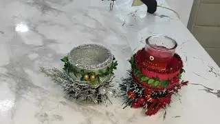 Candelabros Navideños  hechos con latas de atún