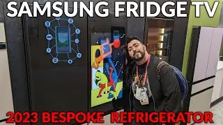 A Refrigerator with a 32 inch Display - Samsung's 2023 Bespoke Fridge