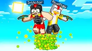 ¿PUEDES SOBREVIVIR EN UN BLOQUE DE EXPERIENCIA? 😱 INVICTOR y RIUS en MINECRAFT