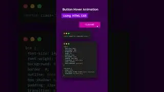 Button Hover Animation using HTML and CSS