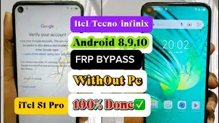 Itel Vision 1 pro L6502 FRP Bypass Without Pc Android 8,9,10 | All Android 10 Frp bypass new Method