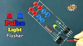 Police Light Circuit | Police light Flasher Circuit | Electronic Projects