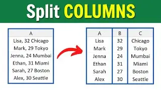 How to Split One Column into Multiple Columns in Excel