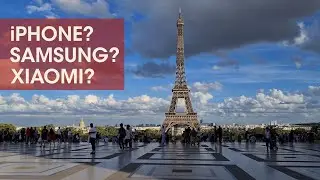 iPhone v Samsung v Xiaomi - Street Art on the Eiffel Tower without Tourists