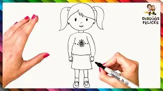 Cómo Dibujar Una Niña Paso A Paso 👧 Dibujo Fácil De Niña