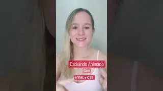 BOTÃO DE EXCLUIR ANIMADO COM HTML E CSS. #shorts