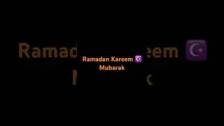 Ramadan Kareem ☪️ Mubarak