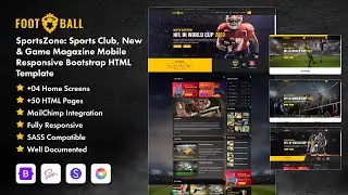 SportsZone: Sports Club, New & Game Magazine Mobile Responsive Bootstrap HTML Template 