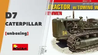 Caterpillar D7 - caterpillar tractor model with winch from Miniart