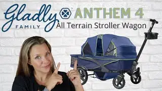 Gladly Family Anthem 4 Stroller Wagon | All Terrain | Four Seat | Unboxing , Assembly & Overview