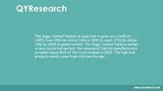 Global Sugar Coated Tablets market will reach 1710.06 million US$ by the end of 2025
