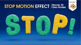 Blender3D 3.2 - Stop Motion Clay Typography using Geometry nodes