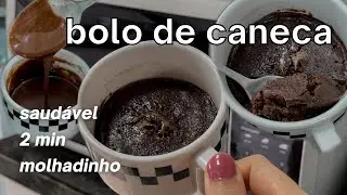 Bolo de caneca de chocolate - saudável e fácil de fazer (poucos ingredientes)