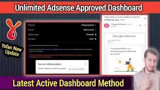 How to Make AdSense Approved Active Dashboard | Unlimited Active Dashboard New Method | Yofan Update