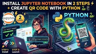 Install Jupyter Notebook in 2 Steps ⚡ + Create QR Code with Python 🐍📱