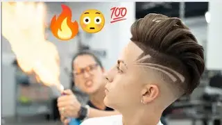 😳😅 THIS CUT IS FUEGO || HAIRCUT|| BARBER||ASMR?