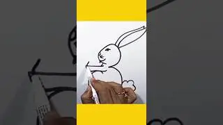 Rabbit drawing with 3 