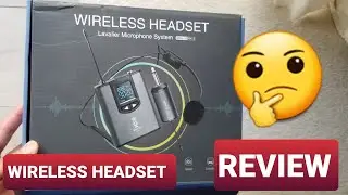 UHF Wireless Microphone System Headset Mic / Rechargeable $50 - REVIEW | UNBOX