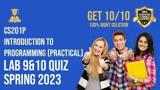 CS201P Introduction to Programming (Practical) Lab 9 and 10 Quiz Solution Spring 2023 