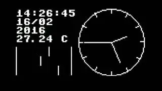 Arduino - Nano v3 - Analogue clock and thermometer on composite TV - DS1307