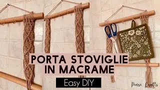 PORTA STOVIGLIE IN MACRAME' | macramè easy DIY