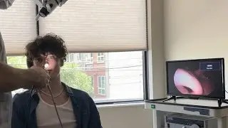 A camera was stuck up my nose.