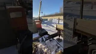 Погрузка в паре с машекой. Балка 20.9 тонны 