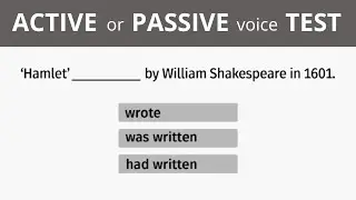 Active and Passive voice Test – English practice – English Grammar Test